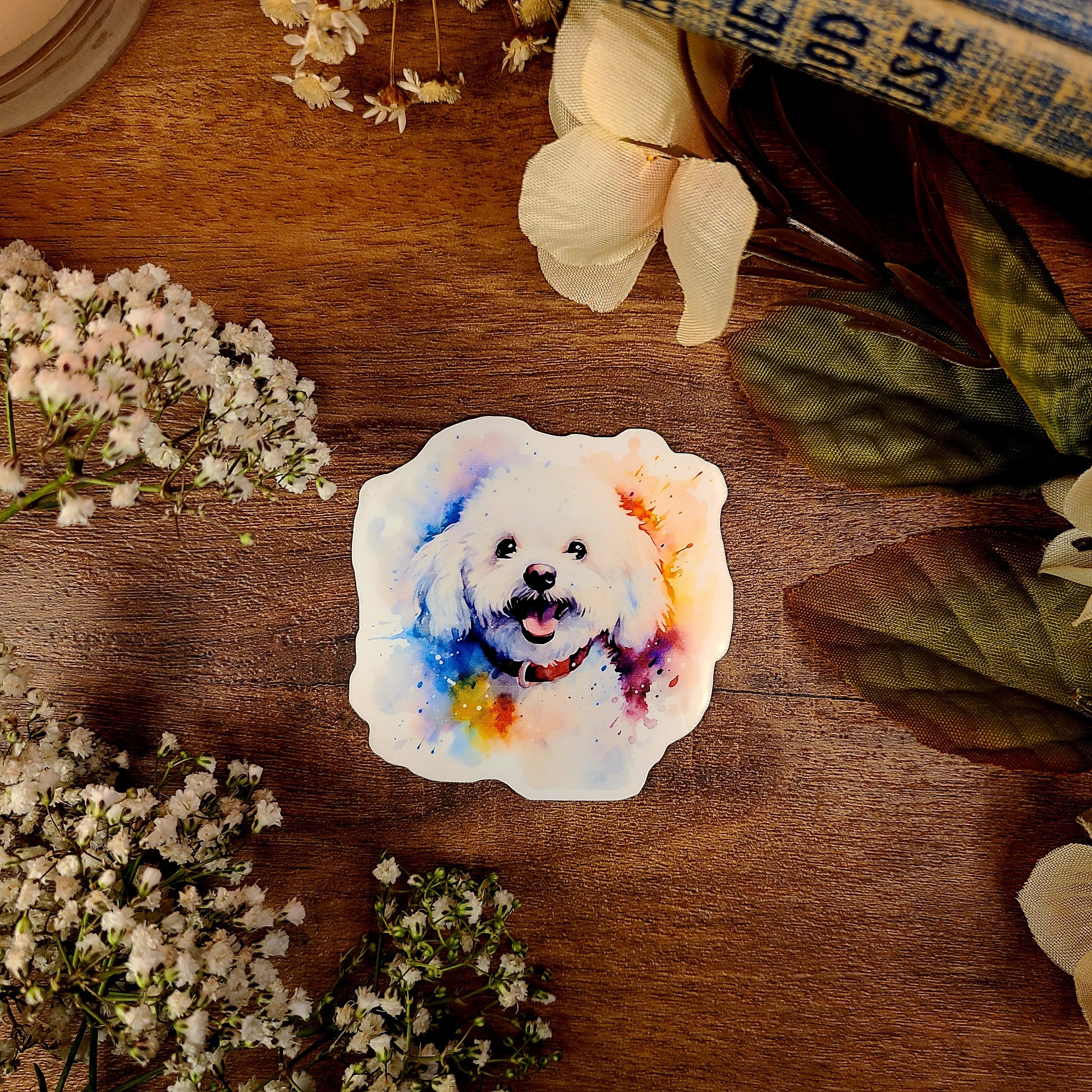 Bichon Frise Dog, Tenerife, Bichon, Fur Baby, Vinyl Sticker Decal