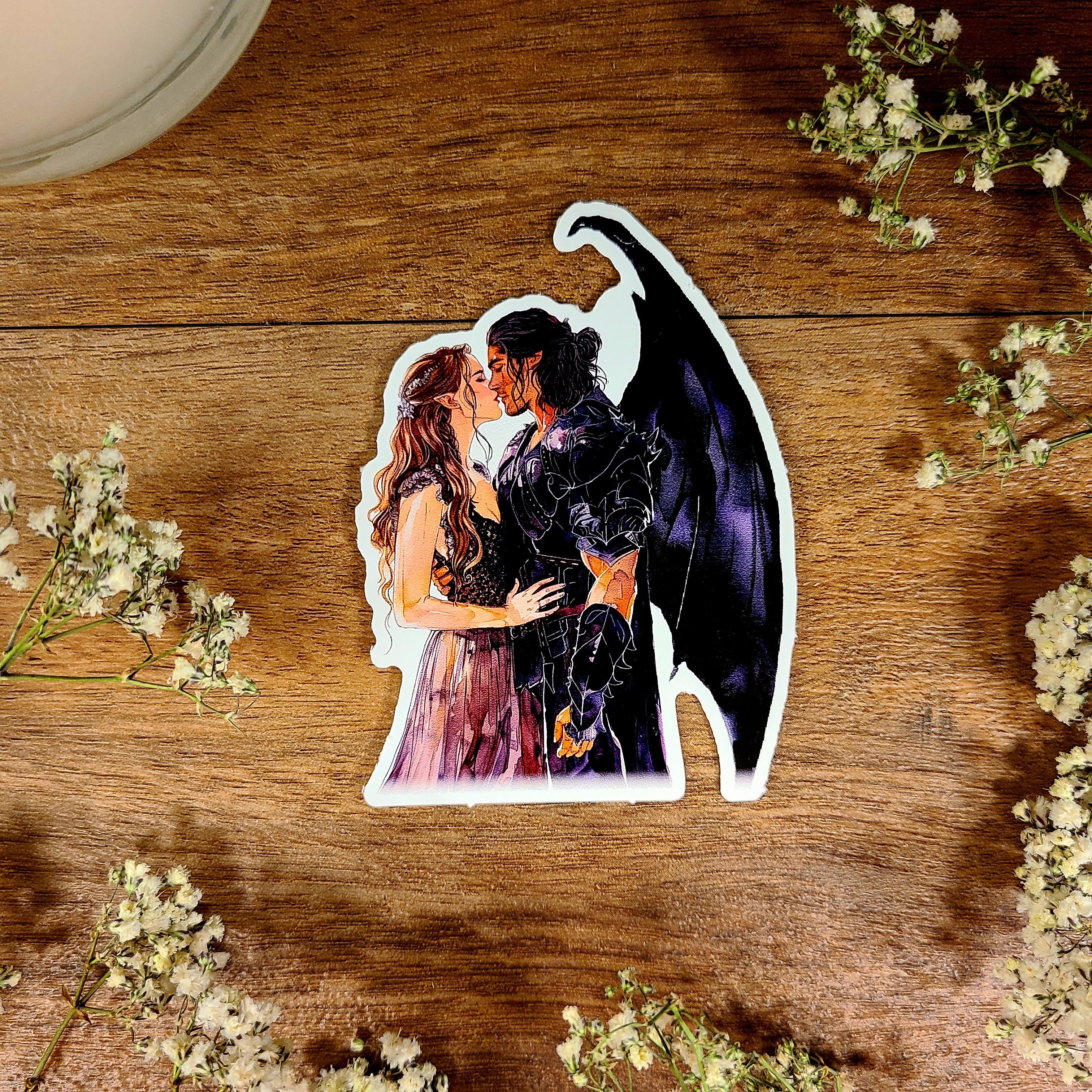 ACOTAR Amren and Varian, Feyre Ryhs, A Court of Thorns and Roses, Night Court, Fae, Mist and Fury, Sarah J Maas, Vinyl Sticker Decal