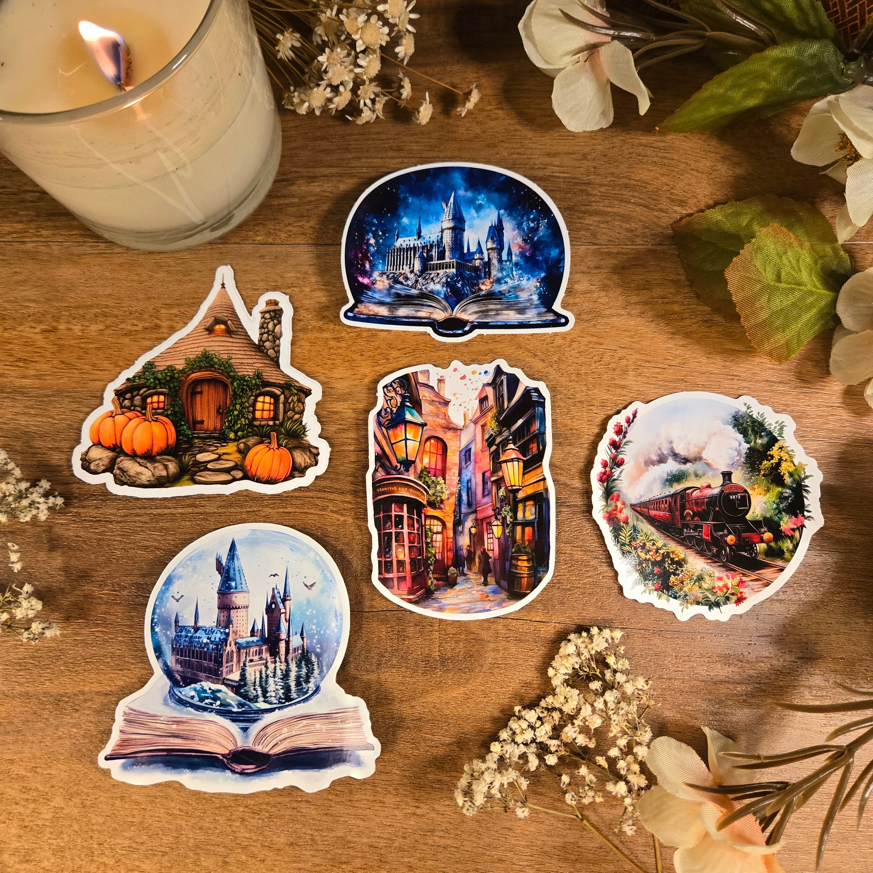 Always Quote, Hogwarts, Magic Mirror with a Magic Castle, Owl, Acceptance Letter, Legacy, Wizard and Witch, Double Exposure, Vinyl Sticker Decal