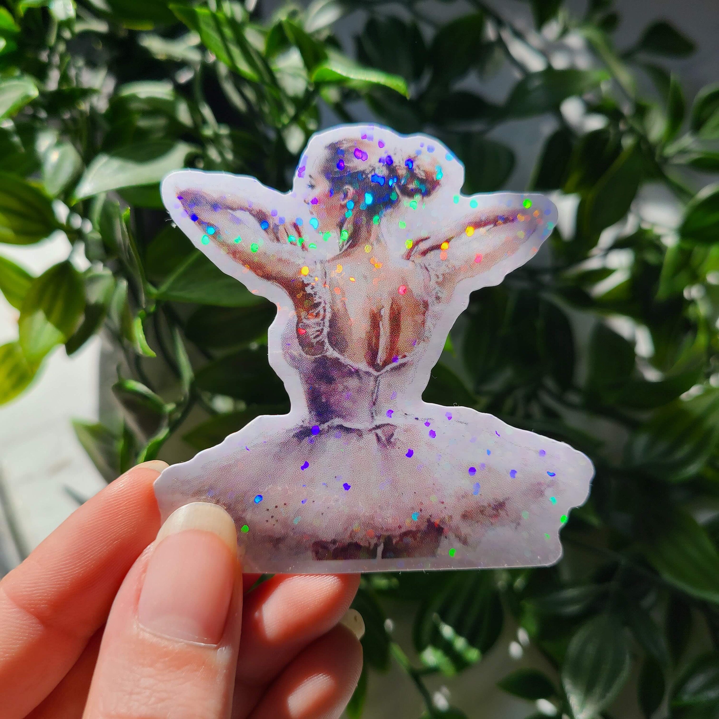 Beautiful Ballerina, Pointe, Gift, Jazz, Tap, Ballet, Lyrical, Contemporary, Hip Hop, Bag, Water bottle, Holographic Sticker Decal