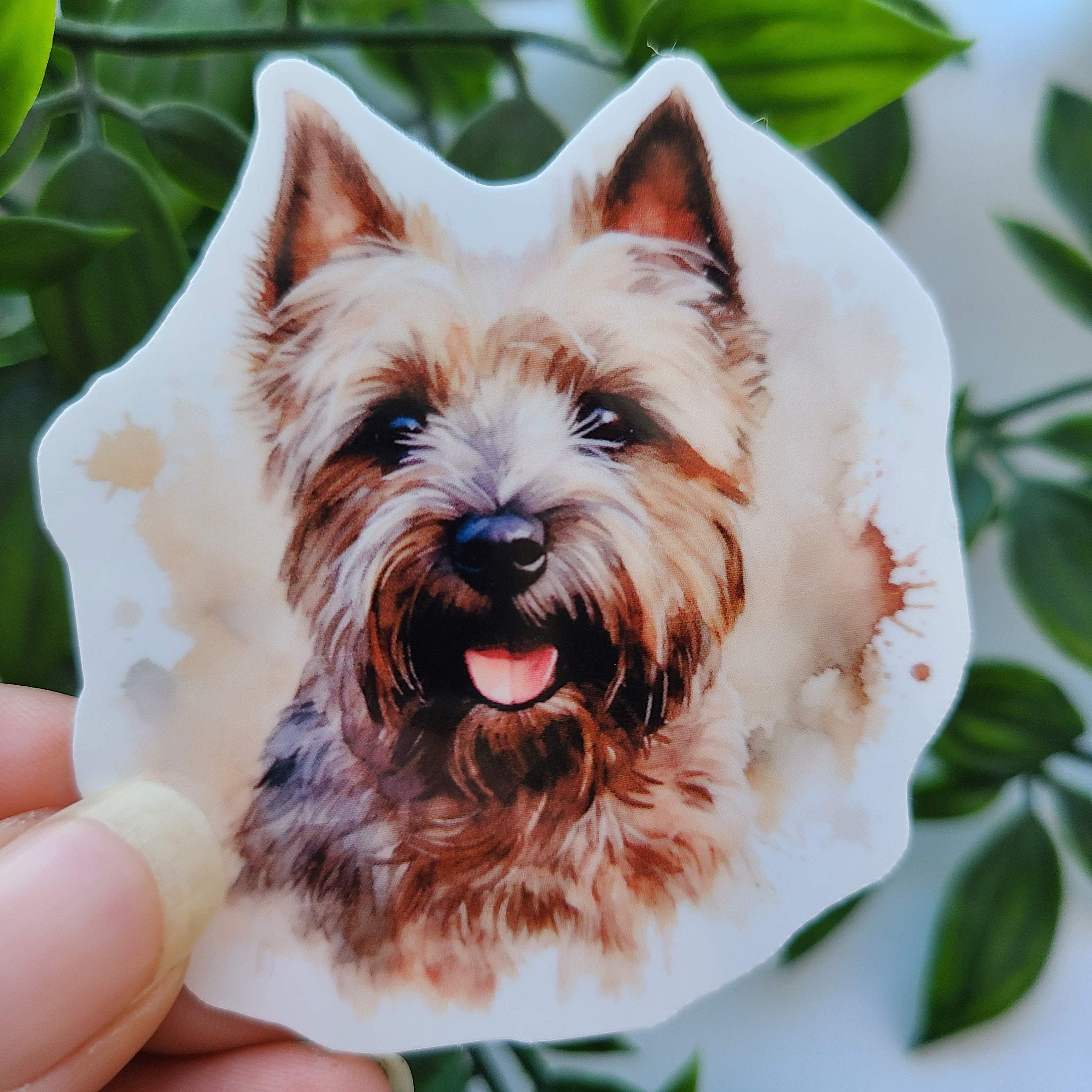 Cairn Terrier Dog, Short-haired Skye Terrier, Fur Baby, Vinyl Sticker Decal