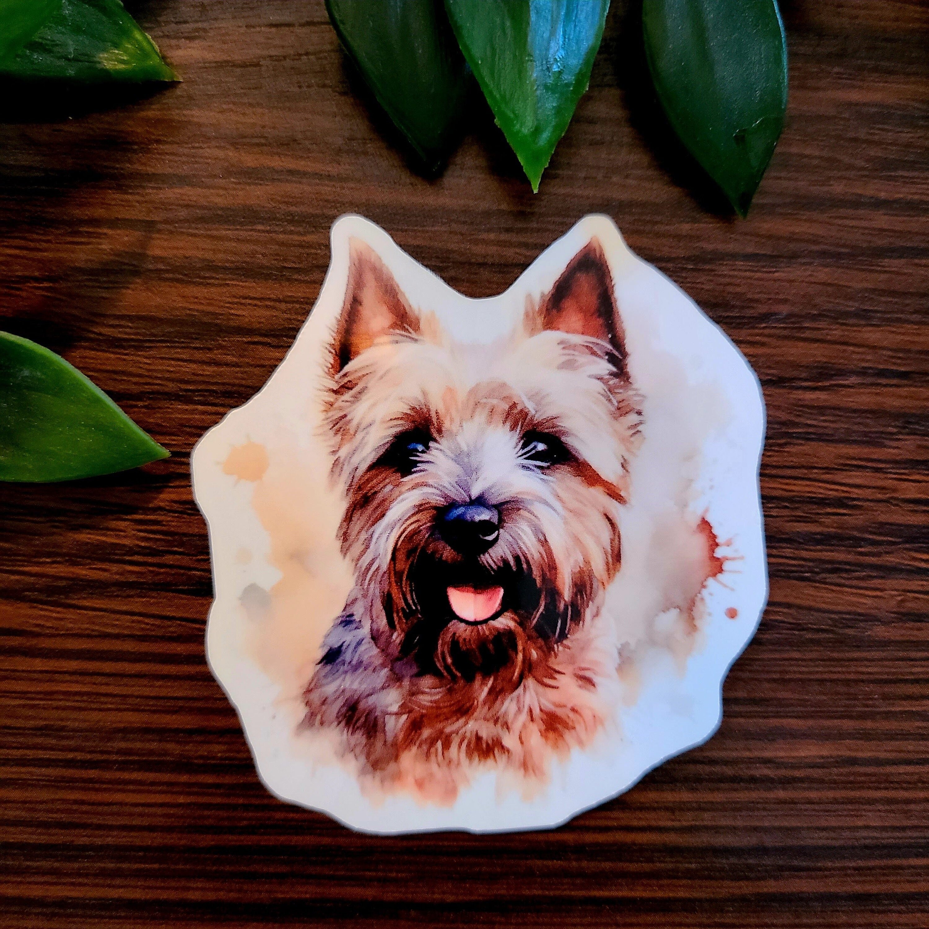 Cairn Terrier Dog, Short-haired Skye Terrier, Fur Baby, Vinyl Sticker Decal