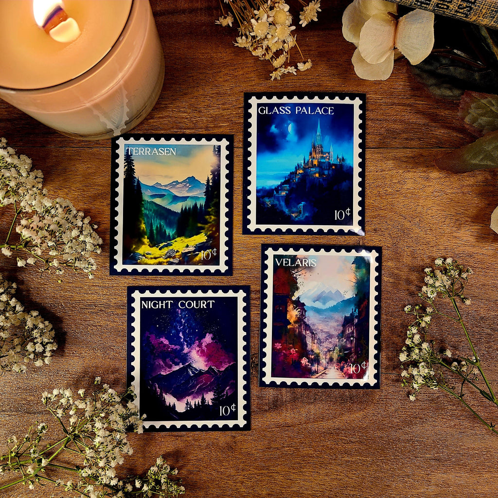 ACOTAR Velaris, A Court of Thorns and Roses, Night Court Stamp, Feyre, Rhysand, Fae, Mist and Fury, Sarah J Maas, Vinyl Sticker Decal