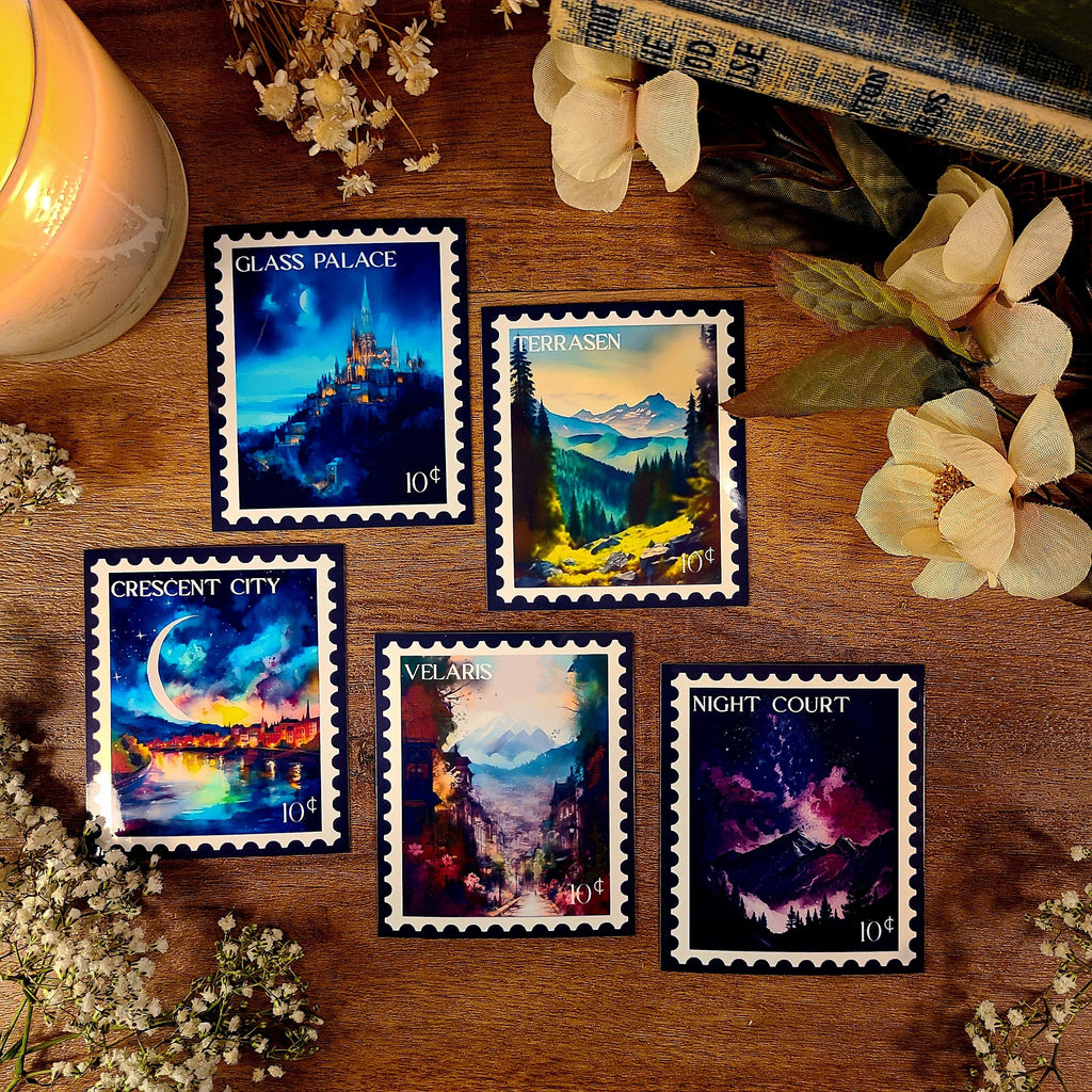 ACOTAR Velaris, A Court of Thorns and Roses, Night Court Stamp, Feyre, Rhysand, Fae, Mist and Fury, Sarah J Maas, Vinyl Sticker Decal