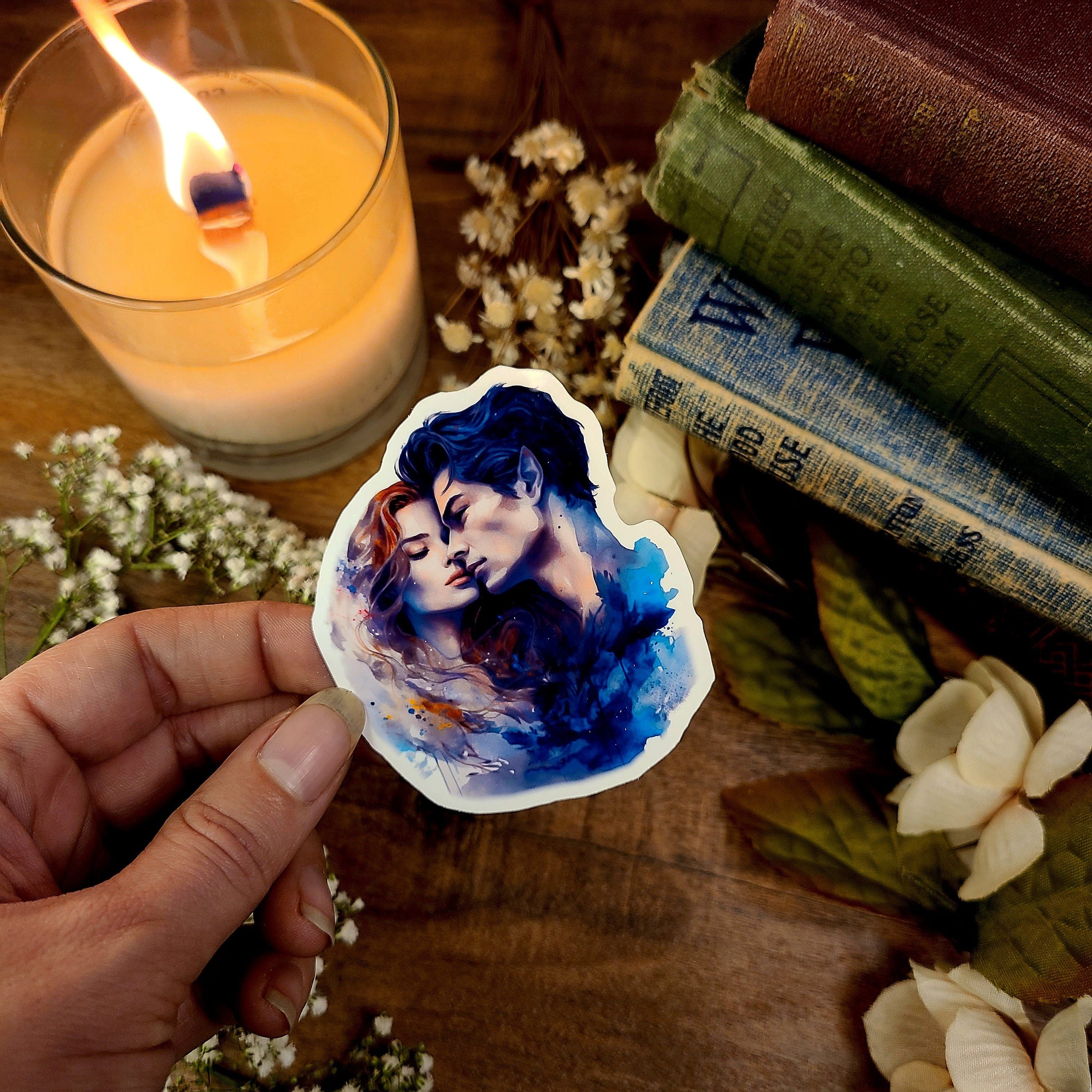 ACOTAR Feyre & Rhysand Kissing, Mates, A Court of Thorns and Roses, Night Court, Fae, Mist and Fury, Sarah J Maas, Vinyl Sticker Decal