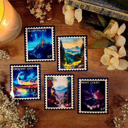 ACOTAR & TOG, A Court of Thorns and Roses, Throne of Glass Stamp, Feyre Rhysand, Fae, Mist and Fury, Sarah J Maas, Vinyl Sticker Decal