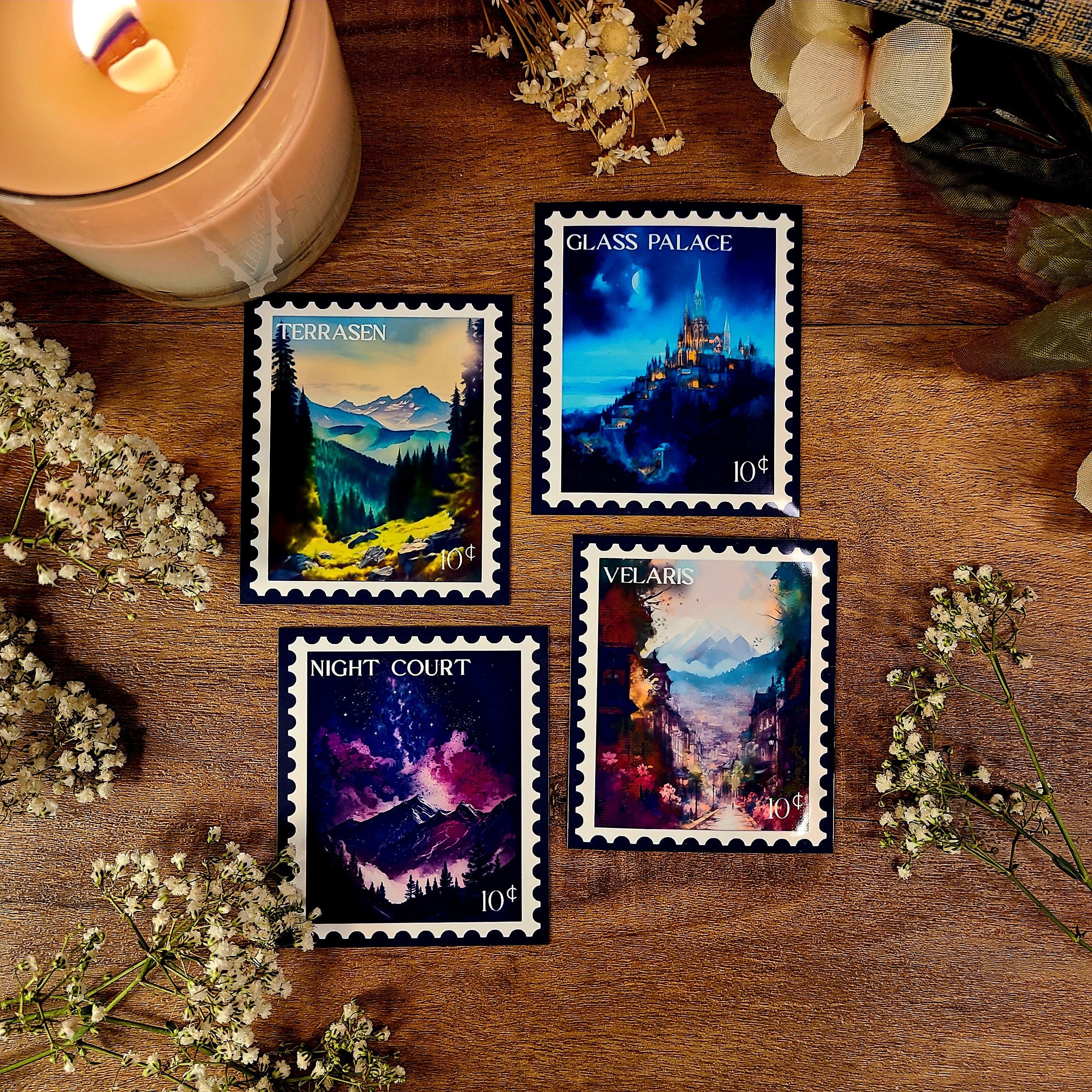 ACOTAR & TOG, A Court of Thorns and Roses, Throne of Glass Stamp, Feyre Rhysand, Fae, Mist and Fury, Sarah J Maas, Vinyl Sticker Decal