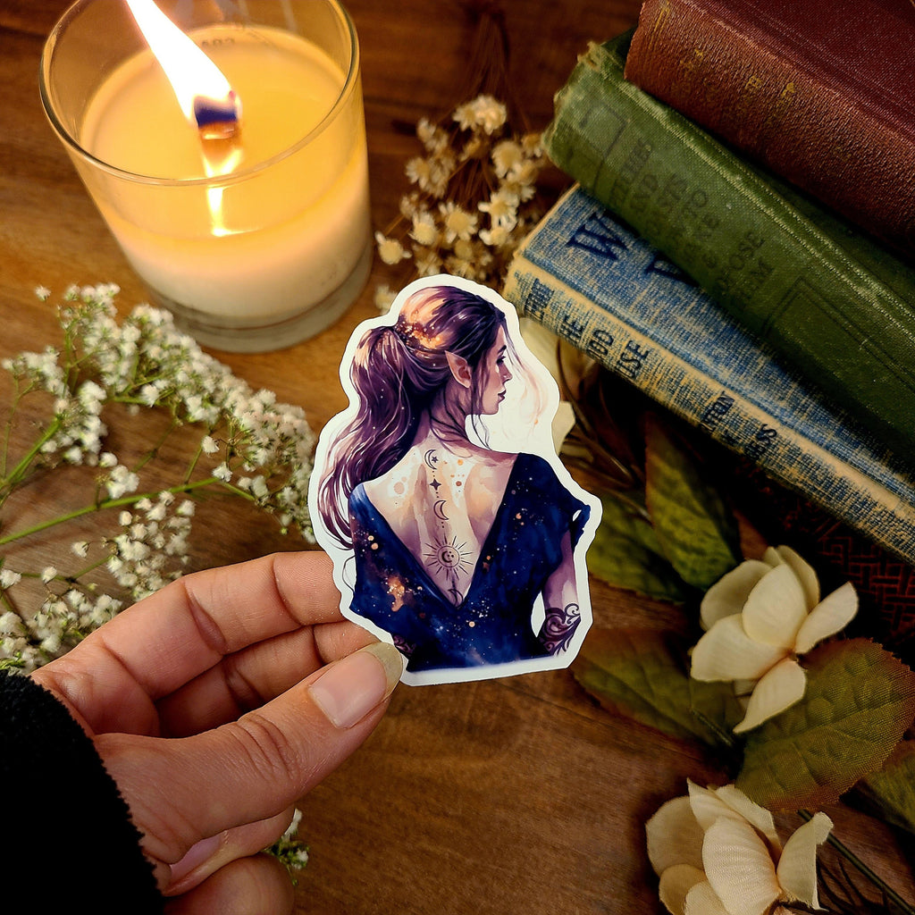 ACOTAR Feyre, Tattoos, A Court of Thorns and Roses, Night Court Stamp, Rhysand, Fae, Mist and Fury, Sarah J Maas, Vinyl Sticker Decal