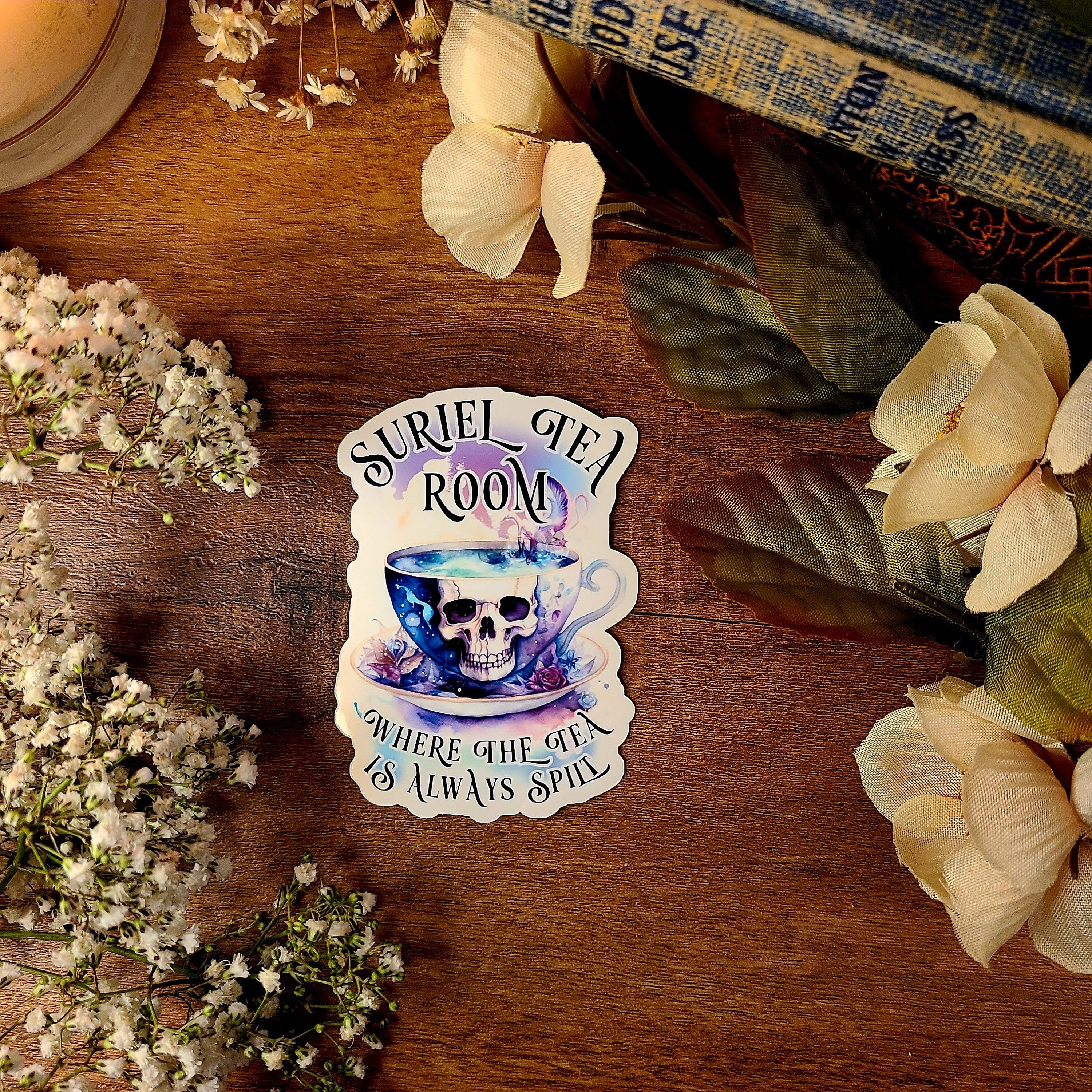 ACOTAR, Suriel Tea, Feyre, A Court of Thorns and Roses, Night Court Rhysand, Fae, Mist and Fury, Sarah J Maas, Vinyl Sticker Decal