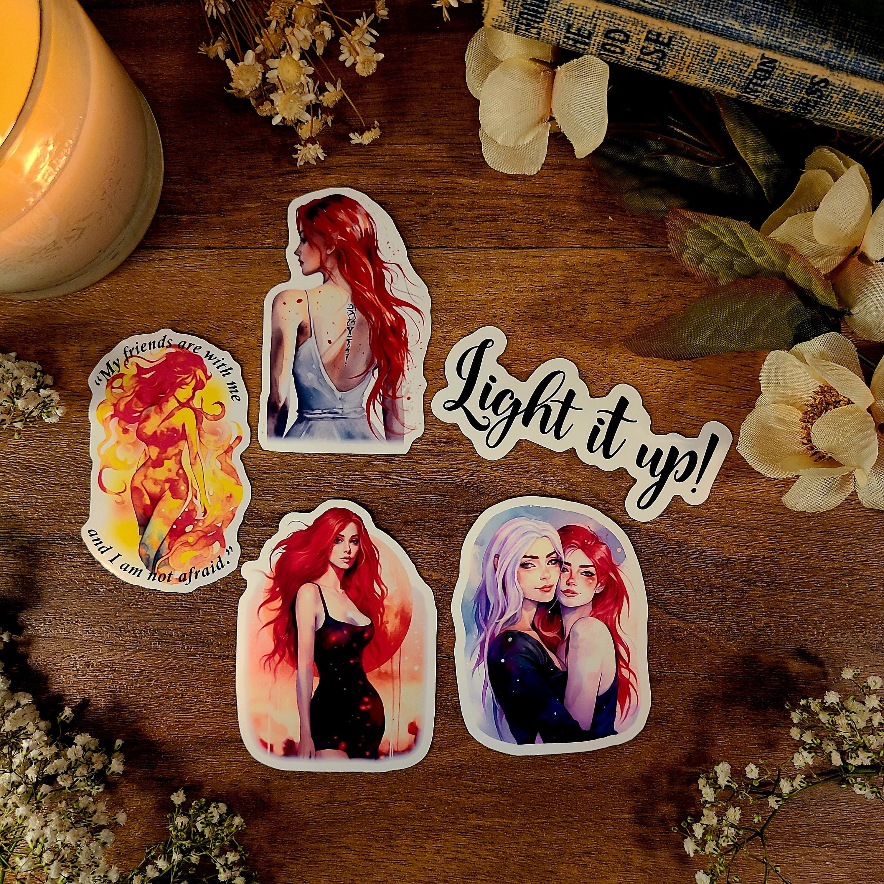 Bryce Quinlan Back Tattoo, Crescent City, Hunt Athalar, Light It Up, Fae, Sarah J Maas, Vinyl Sticker