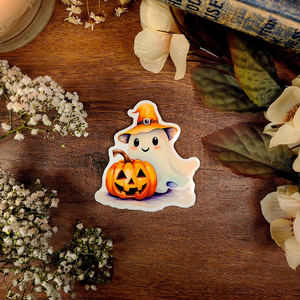 Bookish Ghost, Halloween Pumpkin, Spooky Season, Witches Hat, Witch, Skeleton, Black Cat, Trick or Treat, Happy Halloween, Vinyl Sticker