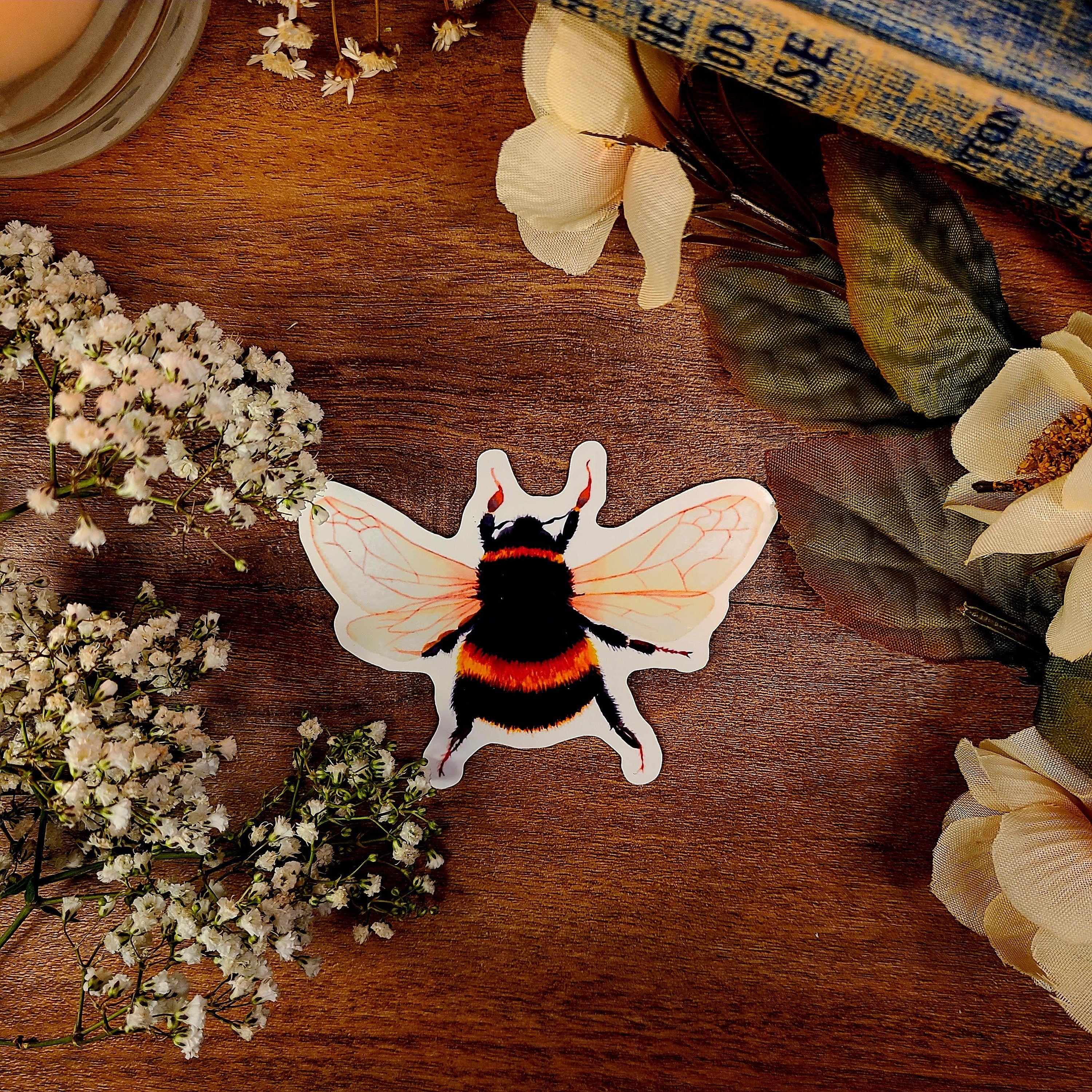 Bumble Bee, Save the Bees, Honey, Beeswax, Gardener, Nature Lover, Flowers, Vinyl Sticker Decal