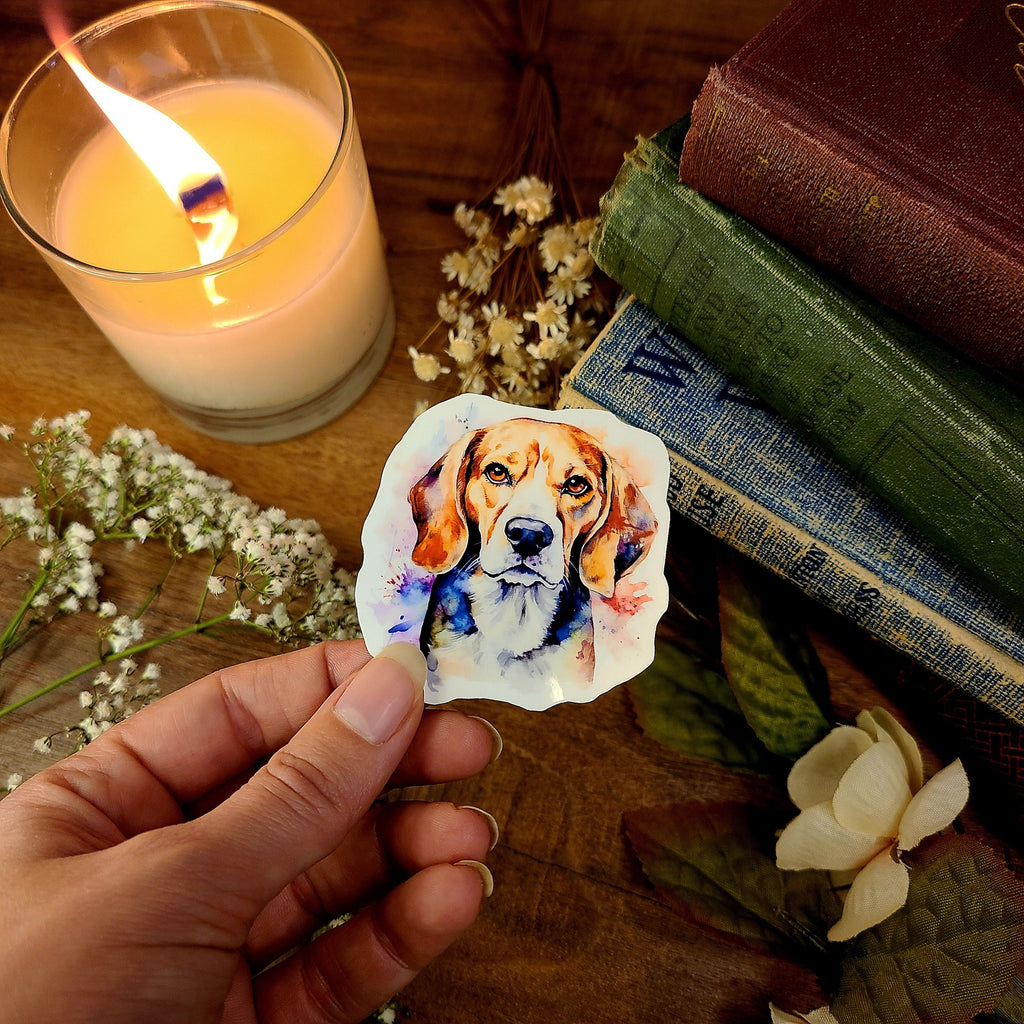 Beagle Dog, Fur Baby, Vinyl Sticker Decal