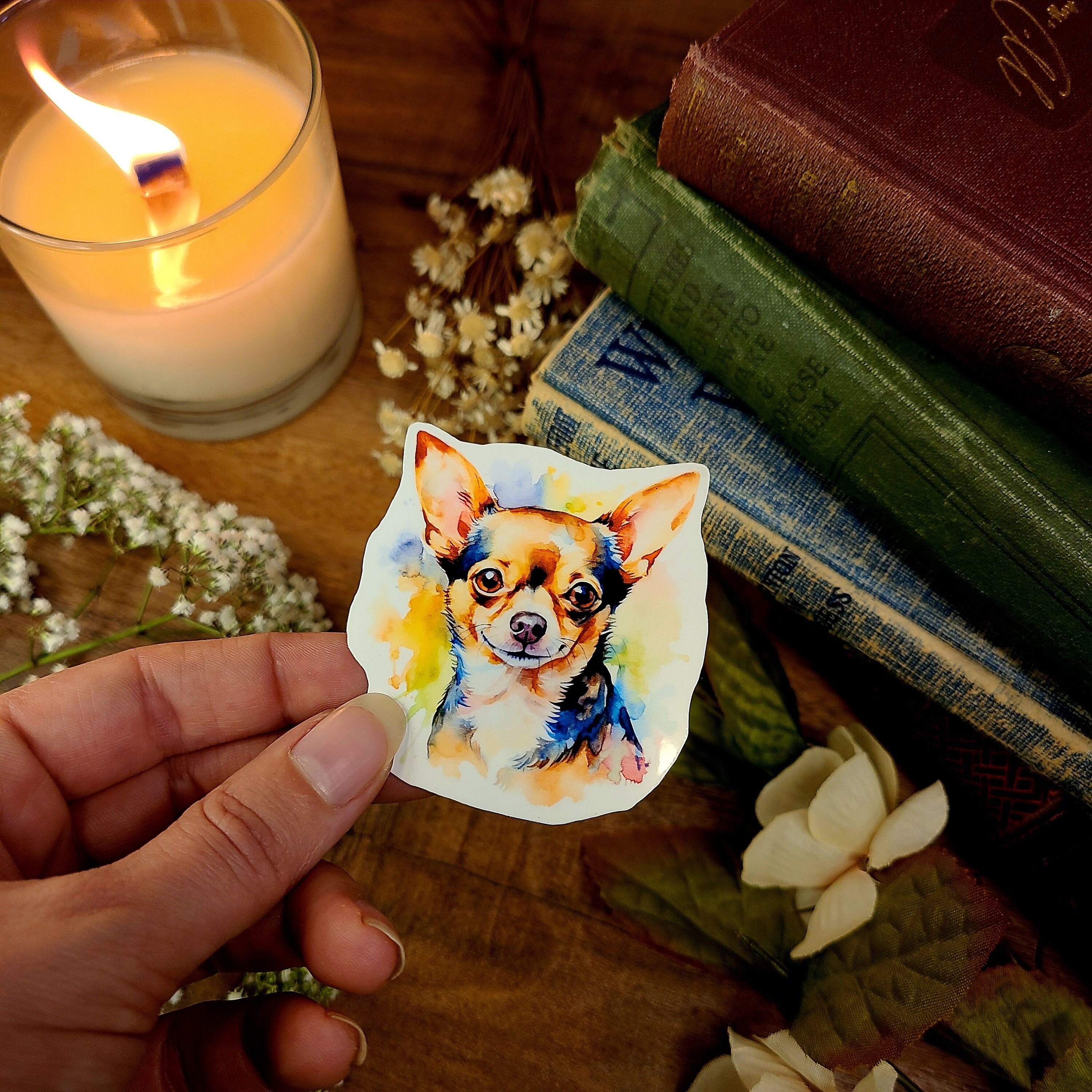 Chihuahua Dog, Mexican Dog, Fur Baby, Vinyl Sticker Decal