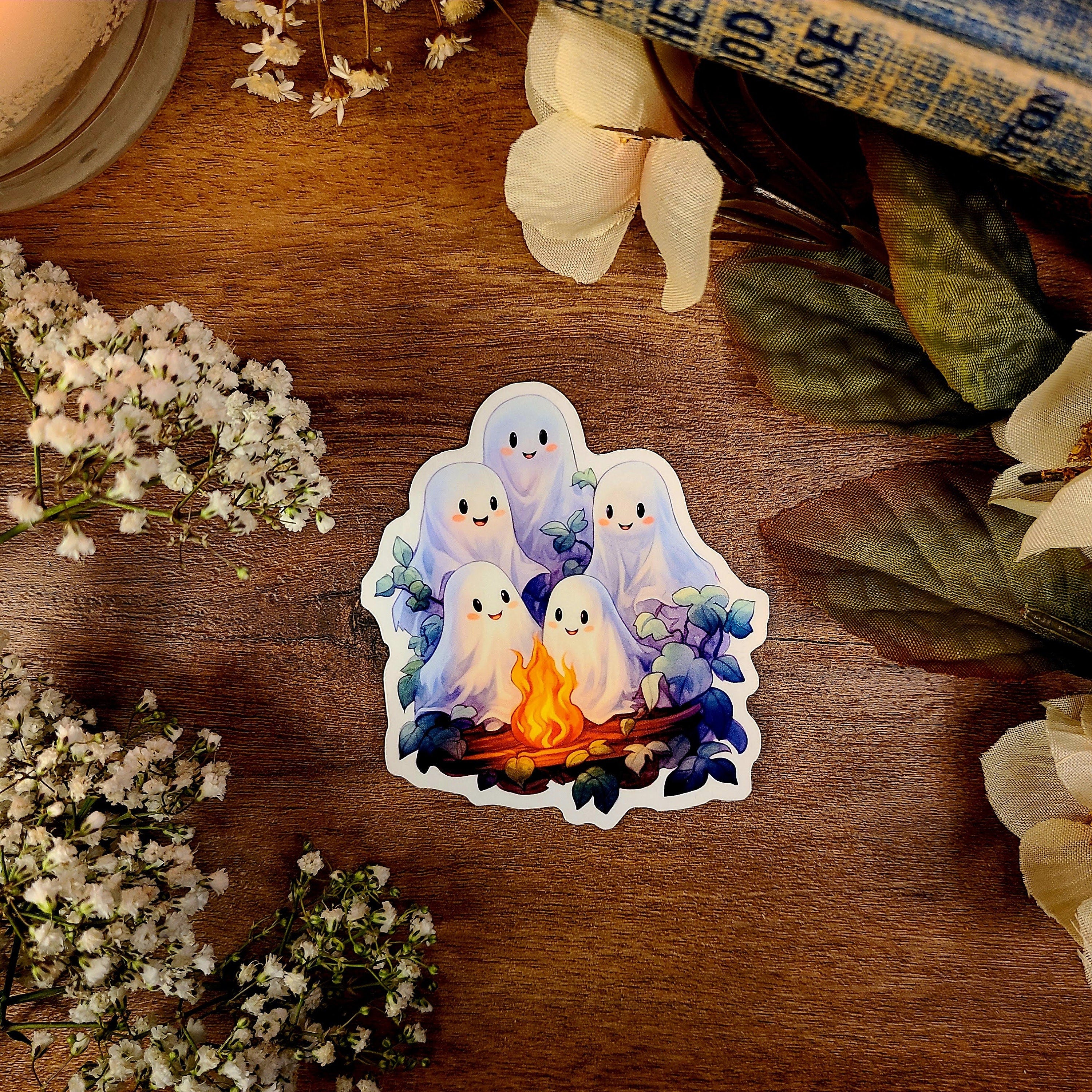 Bookish Ghost, Halloween Pumpkin, Spooky Season, Witches Hat, Witch, Skeleton, Black Cat, Trick or Treat, Happy Halloween, Vinyl Sticker