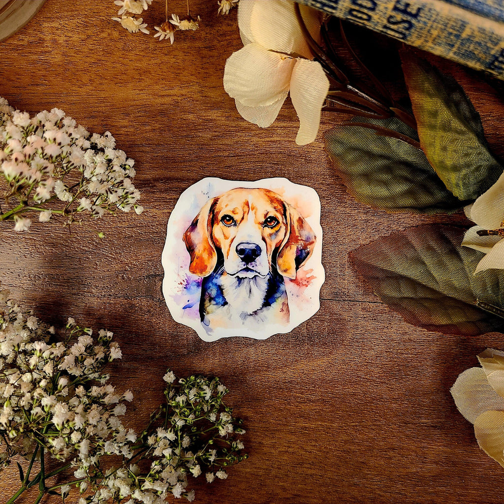 Beagle Dog, Fur Baby, Vinyl Sticker Decal