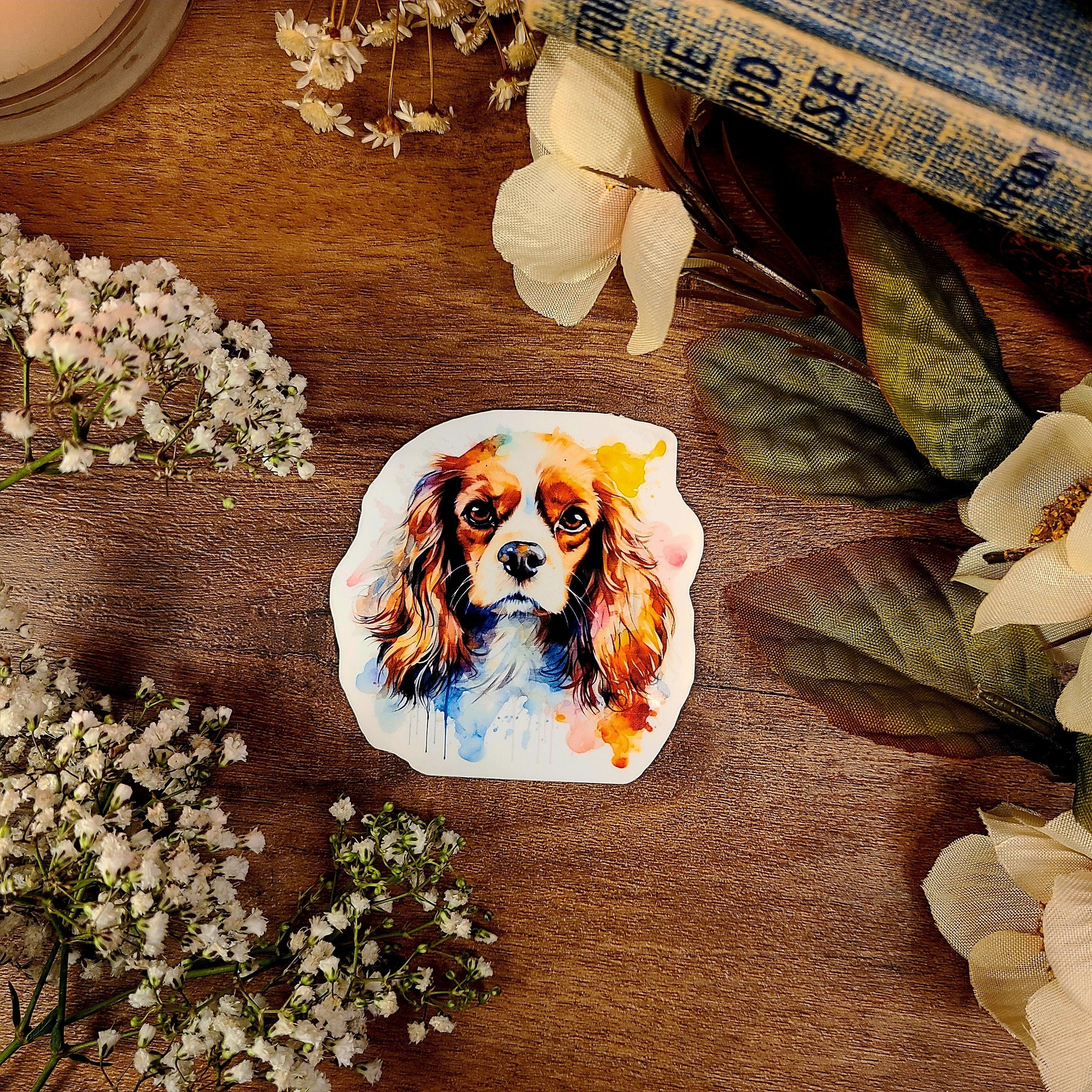 Cavalier King Charles Spaniel Dog, Cavaliers, Charlies, Cavies, Fur Baby, Vinyl Sticker Decal