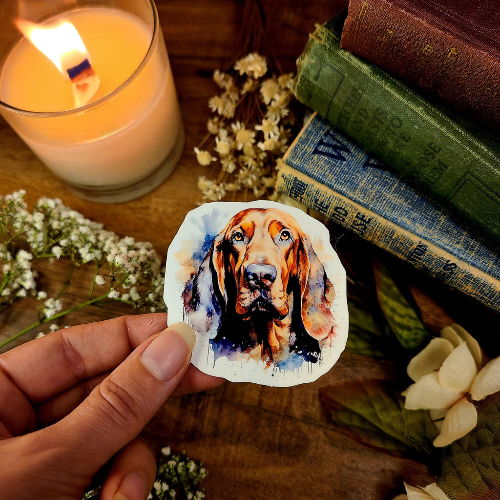 Bloodhound Dog, St. Hubert Hound, Fur Baby, Vinyl Sticker Decal
