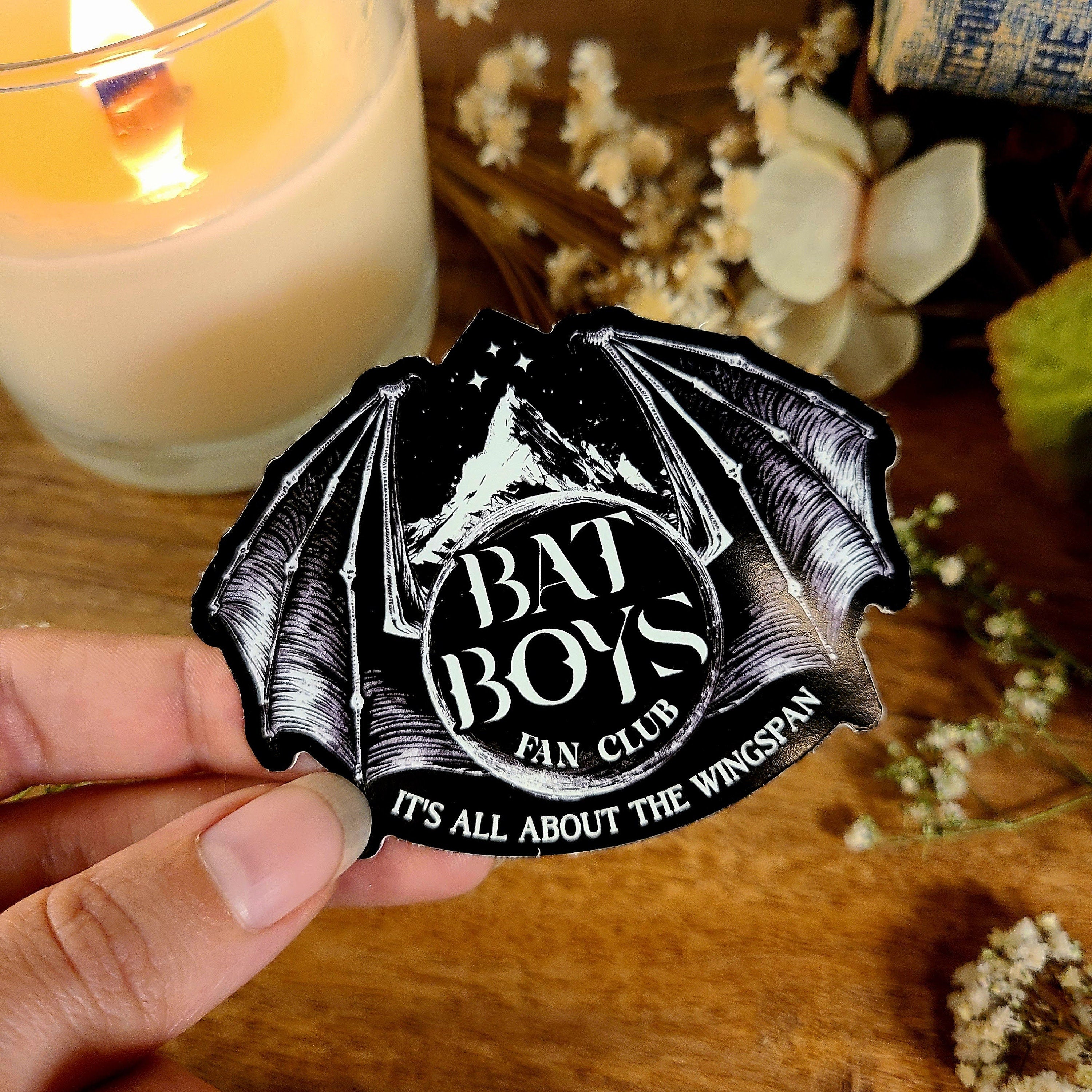 Bat Boys Fan Club, Wingspan, Hello Feyre Darling, ACOTAR, Rhysand, Night Court, Fae, Sarah J Maas, Vinyl Sticker Decal