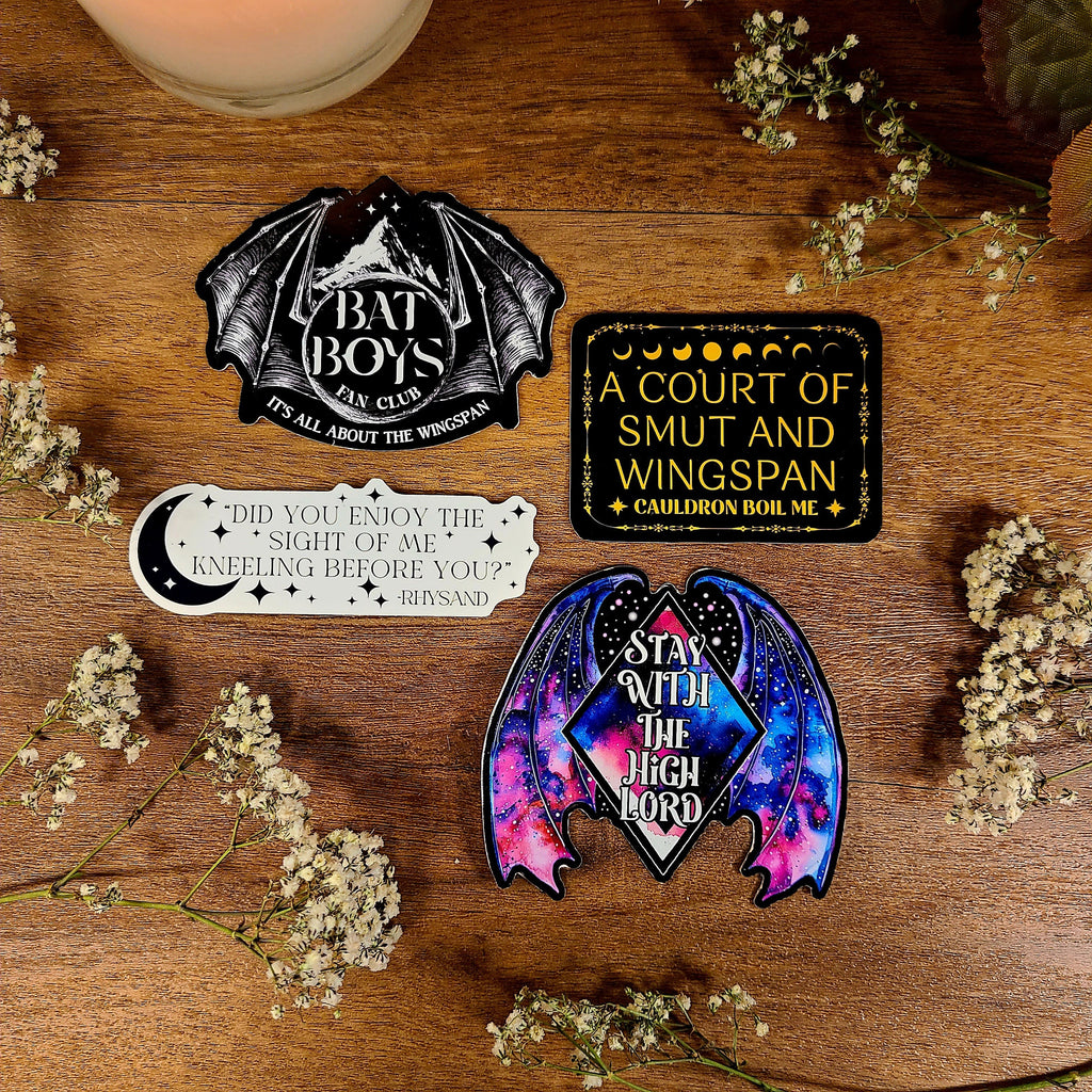 Bat Boys Fan Club, Wingspan, Hello Feyre Darling, ACOTAR, Rhysand, Night Court, Fae, Sarah J Maas, Vinyl Sticker Decal