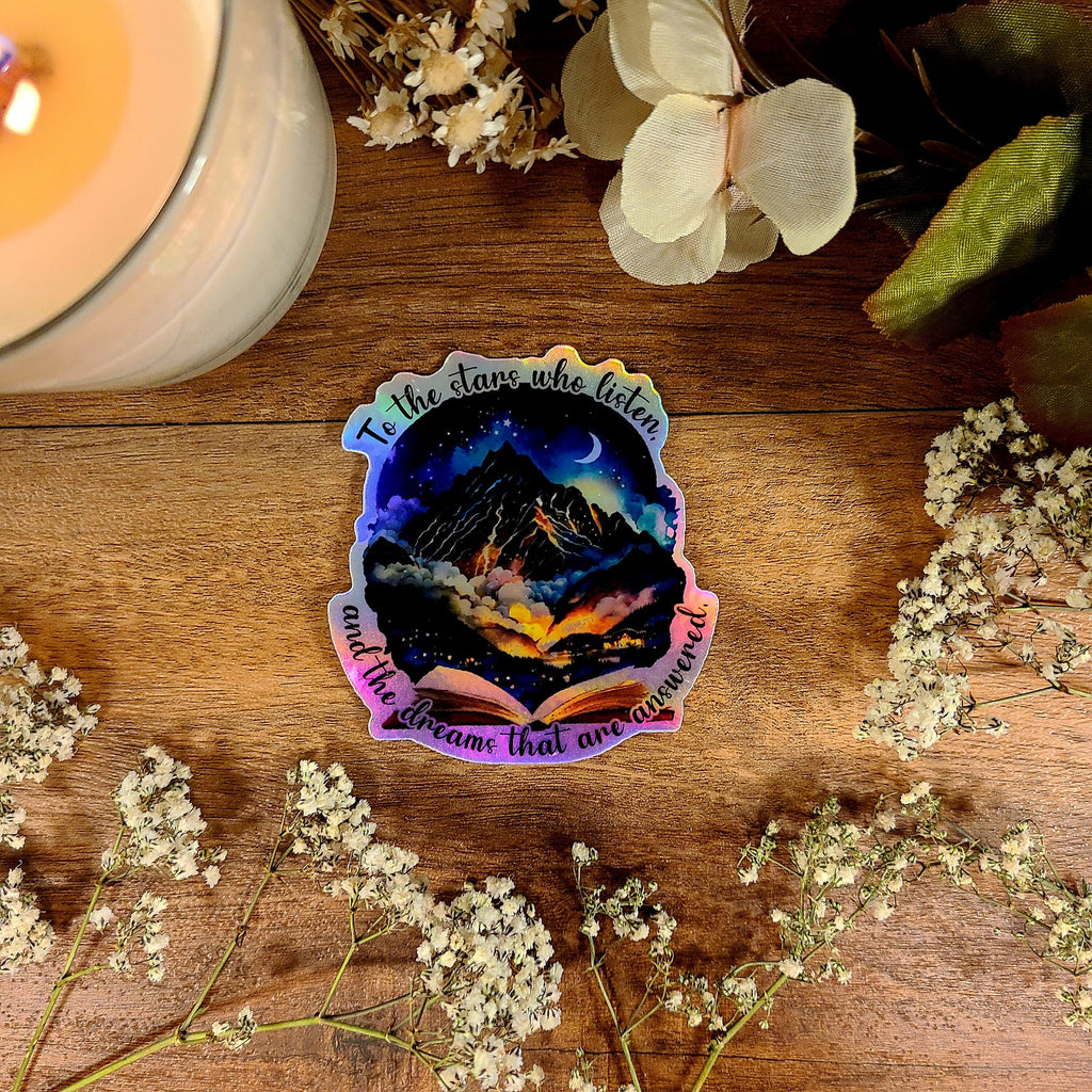 ACOTAR Velaris Holographic, City of Starlight, A Court of Thorns and Roses, Night Court, Feyre, Rhysand, Fae, Sarah J Maas, Vinyl Sticker