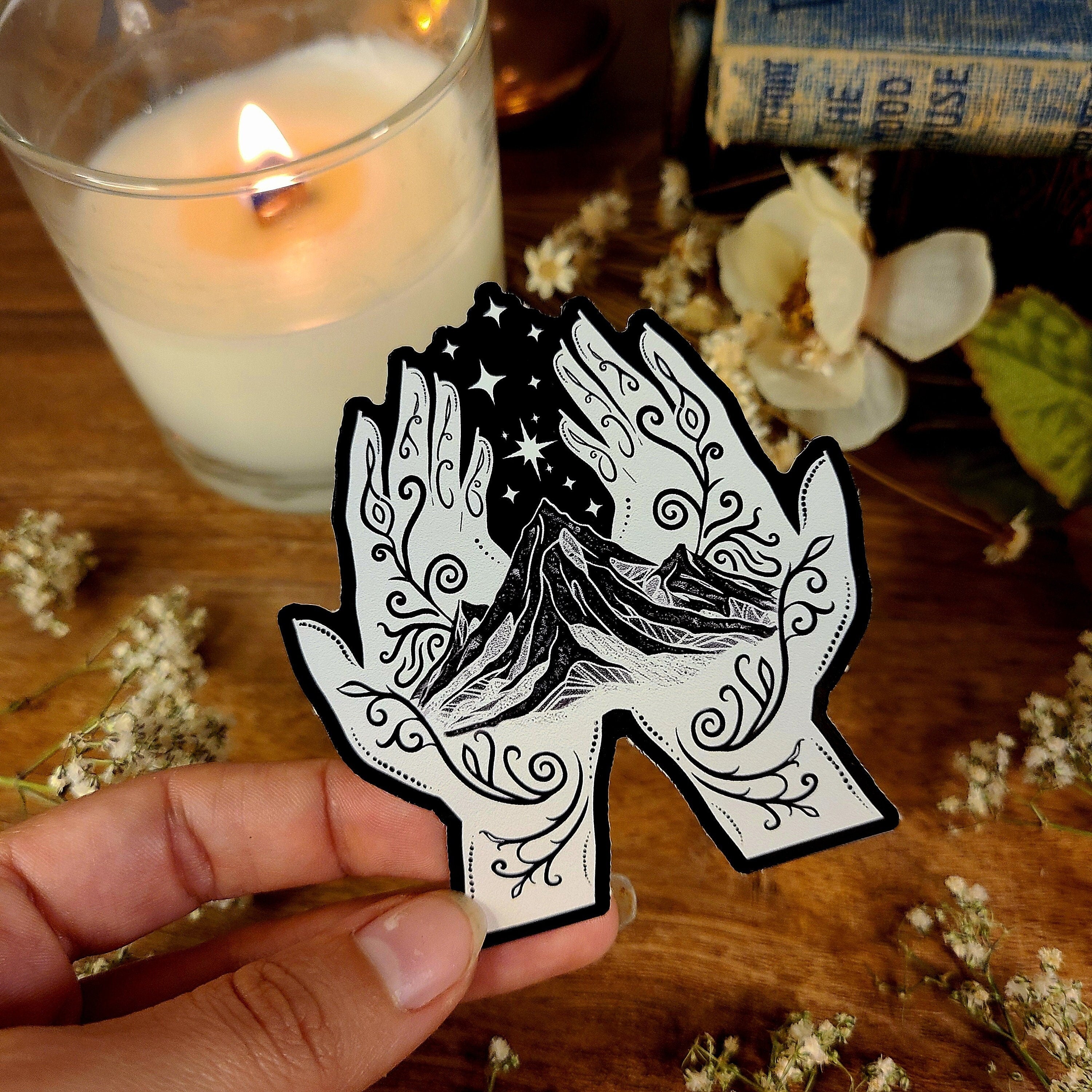 ACOTAR, Rhysand, A Court of Thorns and Roses, Feyre's Hand Tattoos Night Court, Fae, Mist and Fury, Sarah J Maas, Black&White, Vinyl Sticker
