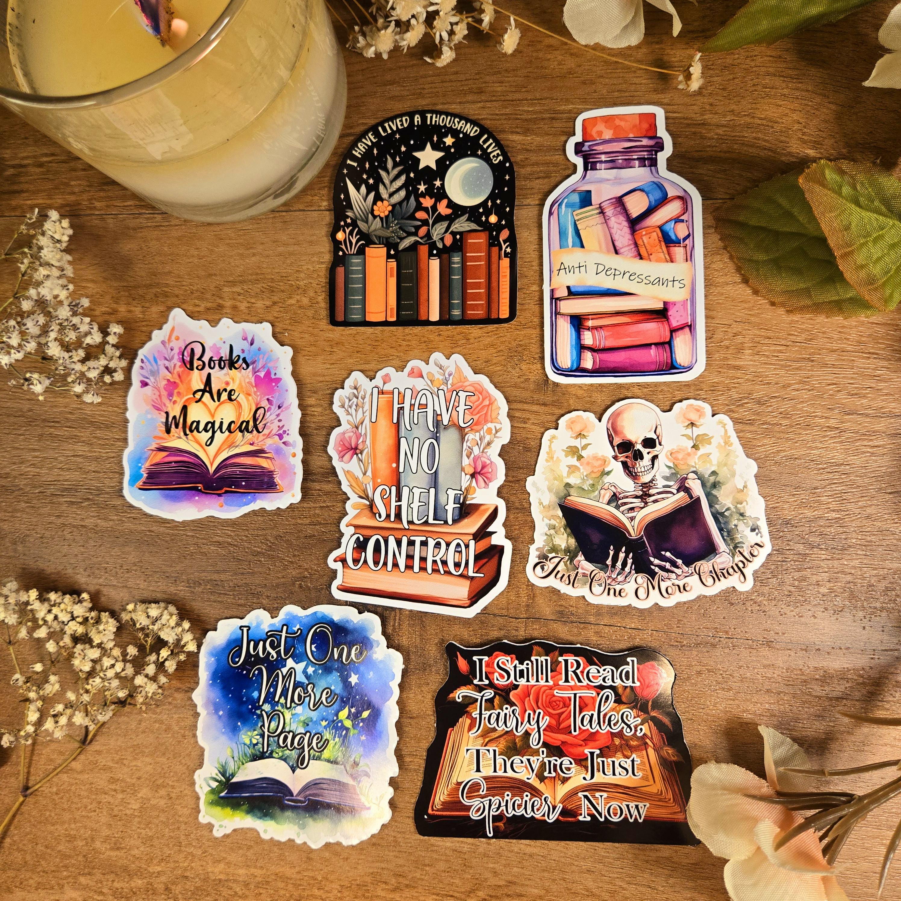 Bookish Set, Book Lover, I Have No Shelf Control, Reader, Bookworm, Bookstagram, Booktok,  Fairy Tale, One More Chapter, Vinyl Sticker Decal